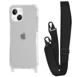 Чохол-накладка WAVE Clear Case with Strap iPhone 14 Black
