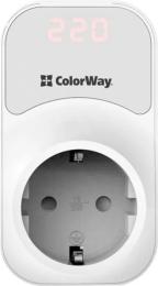 Реле ColorWay CW-VR16-01D White напруги, 1 розетка, цифровий