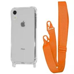 Чохол-накладка WAVE Clear Case with Strap iPhone Xr Orange