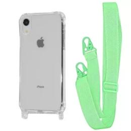 Чохол-накладка WAVE Clear Case with Strap iPhone Xr Green