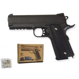 Іграшкова зброя Galaxy G25 Black Colt 1911 Rail Страйкбольний пістолет (метал)