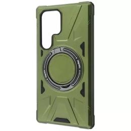 Чохол-накладка WAVE Iron Grip with Magnetic Ring Samsung Galaxy S25 Dark Green