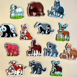 Пазл Ubumblebees PSD033 в скриньці: Мама і малюк (кольорові тваринки)