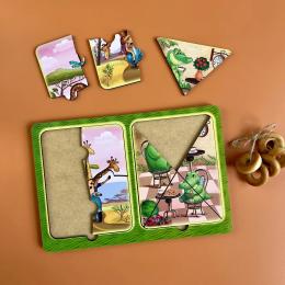 Пазл Ubumblebees PSD185 Жирафи і крокодили