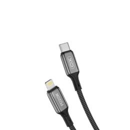 Дата-кабель XO NBQ180A Type-C (тато) - Lightning (тато), 1m Black