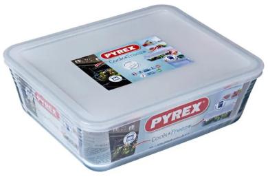 Форма для випікання PYREX Cook &amp; Freez 244P000/7643 з кришкою, прямокутна, 27х22х9 см