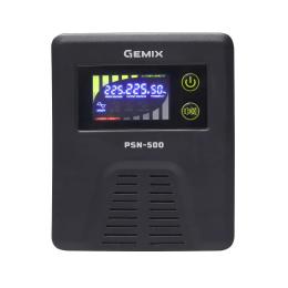 Джерело безперебійного живлення Gemix PSN-500 Black 500VA, 300W, чиста синусоїда