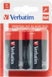 Батарейка Verbatim Premium D bat Alkaline 2 шт лужна (49923)