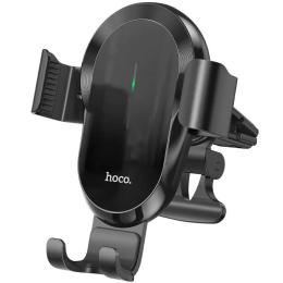 Тримач в авто Hoco CA105 15W Black з бездротовим зар. пристроєм