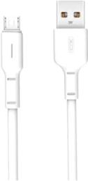 Дата-кабель XO Fast NB112 USB (тато) - MicroUSB (тато), 1 м White