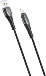 Дата-кабель XO Smart Chipset Auto Power-off USB Cable NB145 USB (тато) - Lightning (тато), 1 м Black