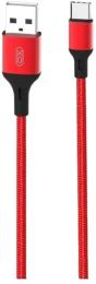 Дата-кабель XO Braided NB143 USB (тато) - Type-C (тато), 1 м Red