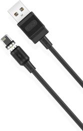 Дата-кабель XO Magnetic Suction NB187 USB (тато) - Lightning (тато), 1 м Black