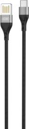 Дата-кабель XO Double-Sided Plug NB188 USB (тато) - Type-C (тато), 1 м Gray