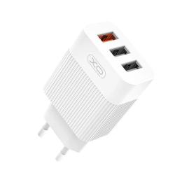 Адаптер живлення для телефона XO L72 White (18W/1USB + 2.4A/2 USB)