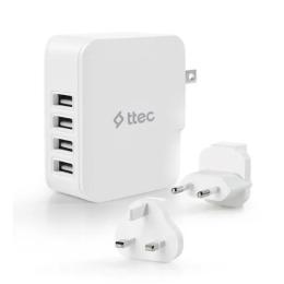 Адаптер живлення для телефона Ttec Quattro Traveler 2SC02BUK White 4xUSB 5.1A / 25Вт