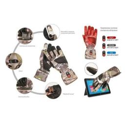 Рукавички тактичні 2E Hunter Camo з підігрівом розмір M