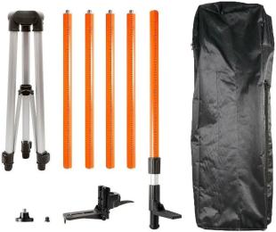 Штатив Neo Tools 75-115 3.7 м, вбудований рівень, алюміній