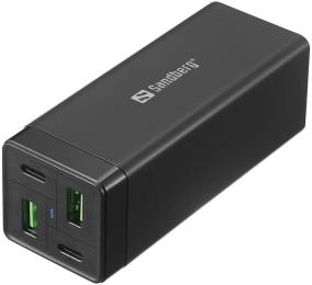 Адаптер живлення для телефона Sandberg 441-45 Black 2xUSB-C, QC 3.0, 20Вт