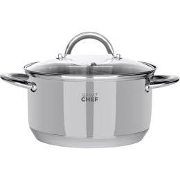 Каструля BRAVO CHEF BC-2001-22 Silver 22 см 4.35 л з кришкою