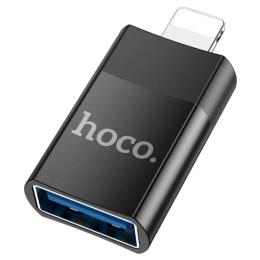 Перехідник Hoco UA17 USB (мама) - Lightning (тато) Black