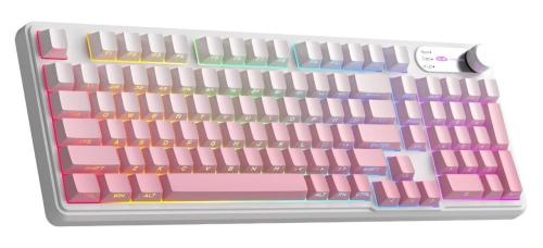 Клавіатура MageGee GK960 RGB White Pink (6971969729049)