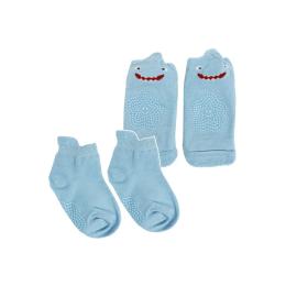 Дитячі шкарпетки Mega Zayka MGZ-0649 Blue Акула + наколінники