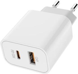 Адаптер живлення для телефона ColorWay Power Delivery Port PPS USB (30W) White (Type-C PD + USB QC3.0)