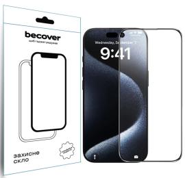 Захисне скло BeCover Glass для Apple iPhone 16 Plus Black (712123)