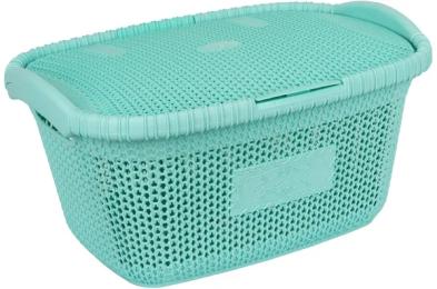 Кошик для білизни Violet House 1002 Віолетта Mint з кришкою 28 л