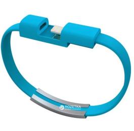 Дата-кабель VALUE USB 2.0 (тато) - Lightning (тато) 0.2m Blue браслет