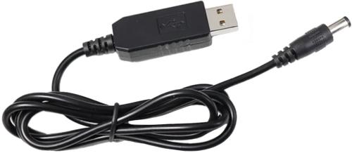 Кабель живлення для роутера VALUE USB (тато) - DC 5.5 х 2.1 (тато) 1m Black (5 v to 9 v) (S1015)