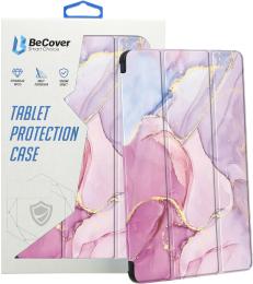 Чохол-книжка для планшета BeCover Soft Edge TPU для Xiaomi Redmi Pad SE 8.7 Pink Marble з кріпленням для стилуса (712576)