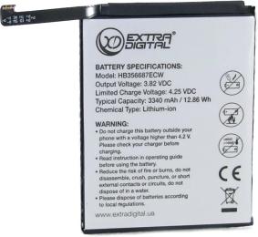 Акумулятор до телефону Extradigital Huawei P Smart Plus HB356687ECW 3340 mAh (BMH6496)