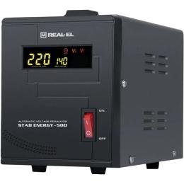 Стабілізатор напруги REAL-EL STAB Energy-500 Black (EL122400011)