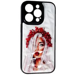 Чохол-накладка EpiK Prisma Ladies для Apple iPhone 14 Pro (6.1) Red Black White Ukrainian Girl