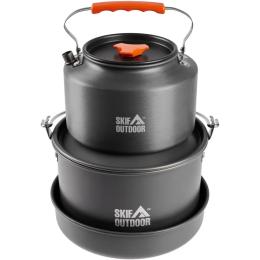 Набір туристичного посуду SKIF Outdoor Fuzz Set L Black Orange (SO-HC720)