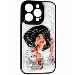 Чохол-накладка EpiK Prisma Ladies для Apple iPhone 14 Pro (6.1) Black White Girl in a hat