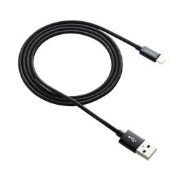 Дата-кабель Canyon CNE-CFI3 USB (тато) - Lightning (тато) Black 1m (CNE-CFI3B)