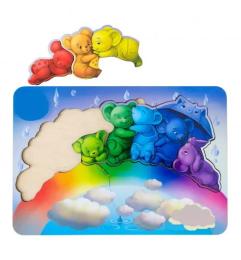 Пазл Ubumblebees PSD121 вкладиш Ведмедики кольори веселки