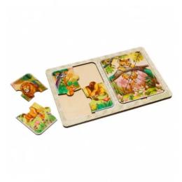 Пазл Ubumblebees PSD184 в рамці Леви та тигреня