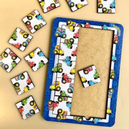 Пазл Ubumblebees PSF127 головоломка (квадрати): Трактори