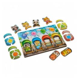 Сортер Ubumblebees PSD176 Звірі у візках