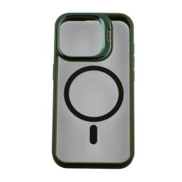 Чохол-накладка Infinity MagSafe CAMERA GLASS PROTECTION для iPhone 15 Pro Dark Green (2000000372334)