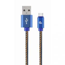 Дата-кабель Cablexpert 1m USB(тато) to Type-C(тато) (CC-USB2J-AMCML-1M-BL)