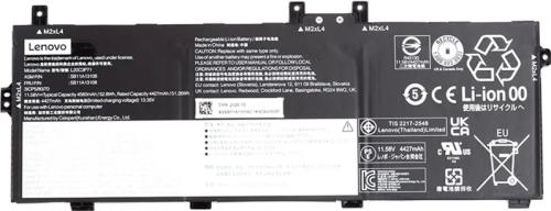 Акумулятор до ноутбука PowerPlant NB481309 Lenovo ThinkPad X13 Yoga Gen 2 (L20C3P71) 11.58V 4560mAh (original)