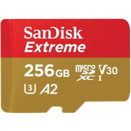 Карта памяті SanDisk 256 GB microSDXC UHS-I U3 V30 A2 Extreme (SDSQXAV-256G-GN6MA)