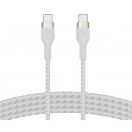 Дата-кабель Belkin Braided Silicone USB-C to USB-C White 1m (CAB011BT1MWH)
