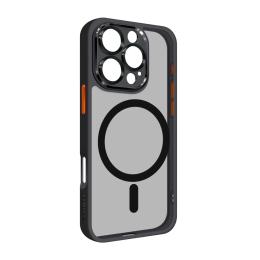 Чохол-накладка ArmorStandart Unit MagSafe SE для Apple iPhone 16 Pro Black Orange (ARM81147)