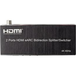 Розгалужувач відеосигналу PowerPlant CA914906 Black 2 Ports HDMI eARC
